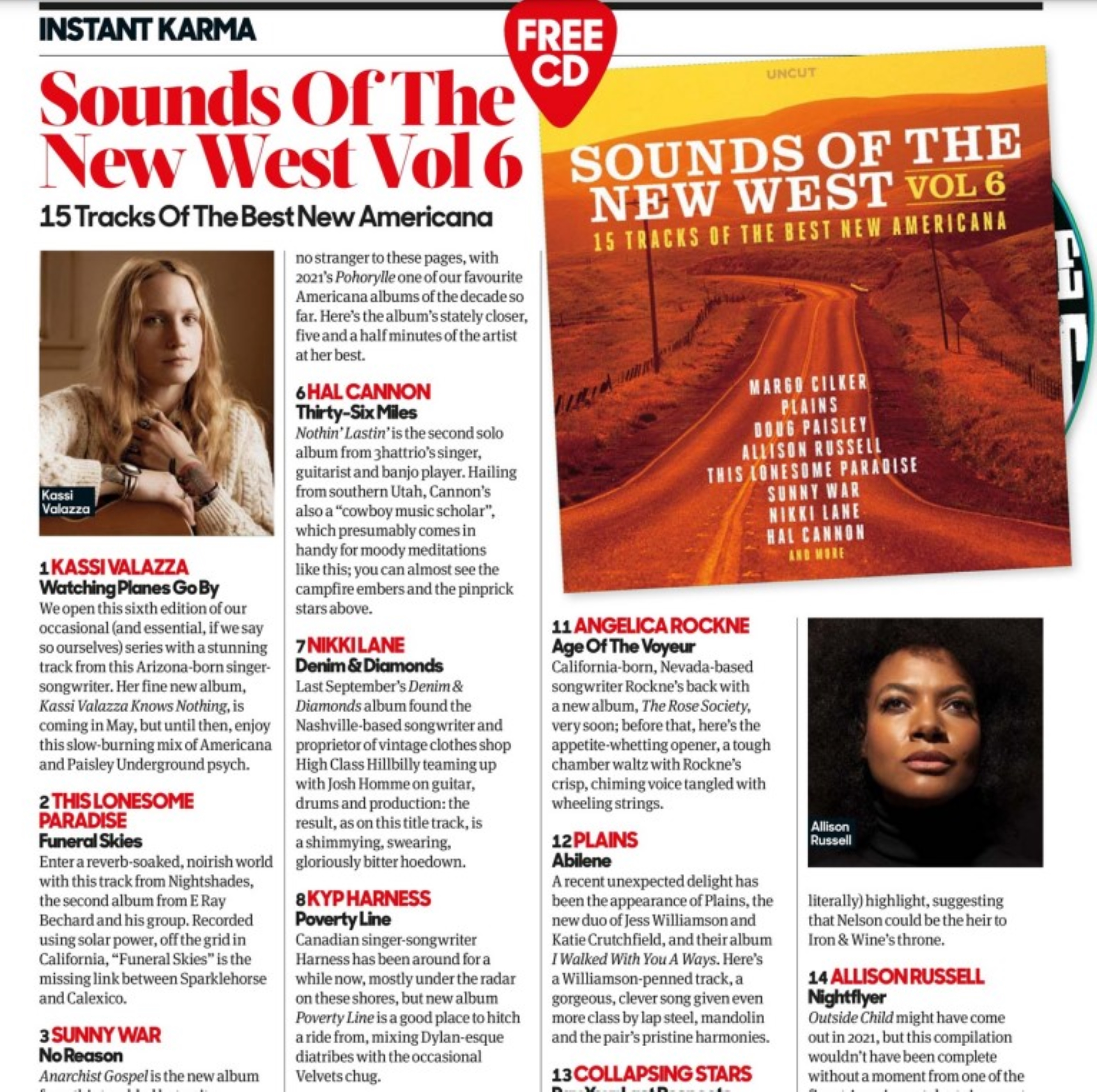 Kyp Harness - Uncut Magazine review March 2023 disk whole page larger