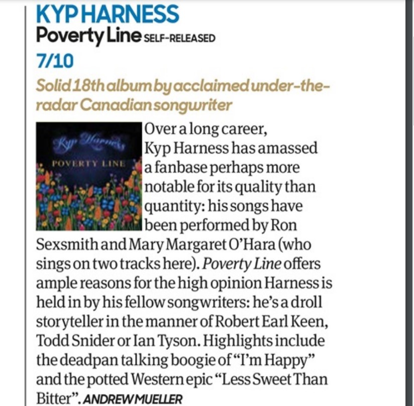 Kyp Harness - Uncut Magazine review March 2023